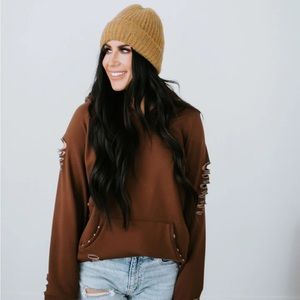 Chelsea Deboer distressed hoodie